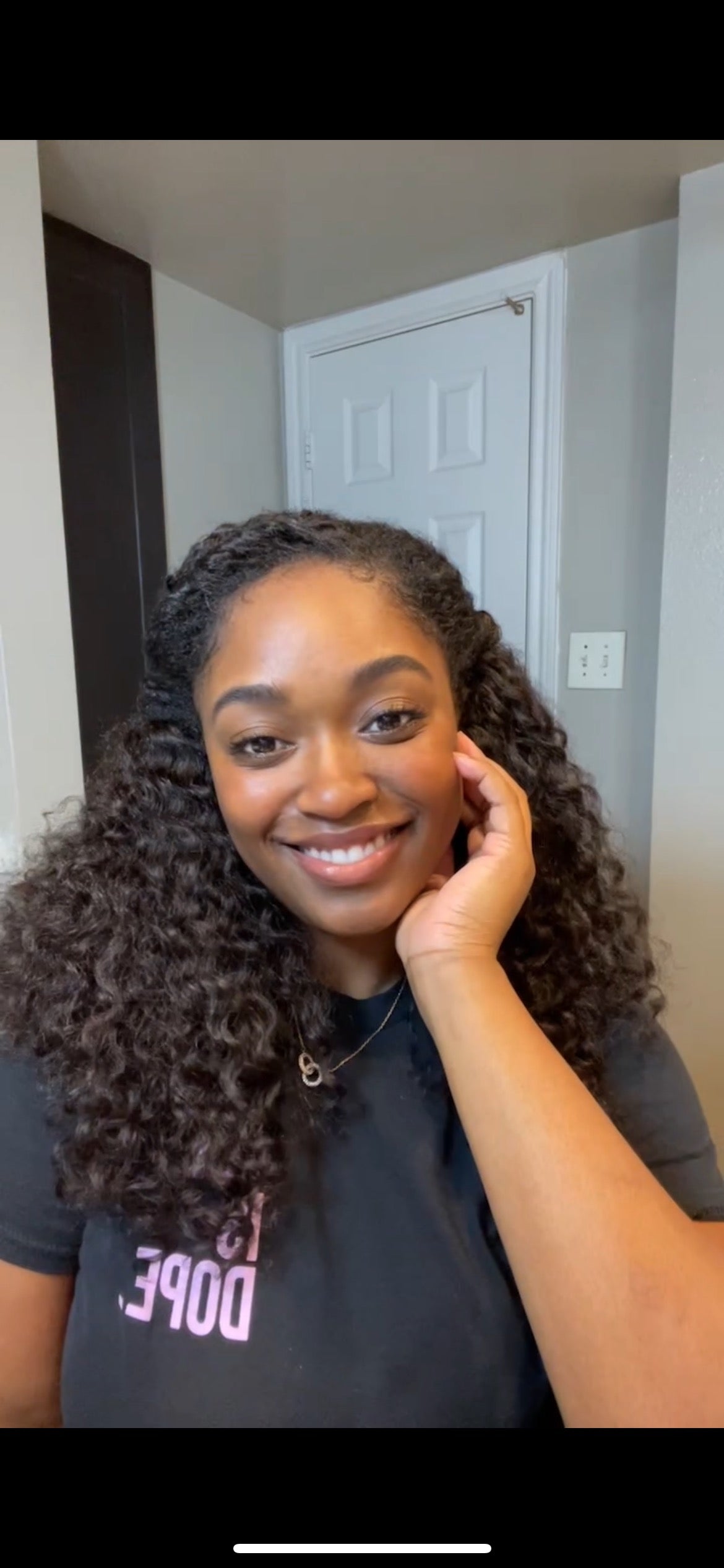 Burmese Curly Flip-over Half wig