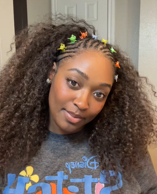 “Kinky Curly” Flip-Over half wig